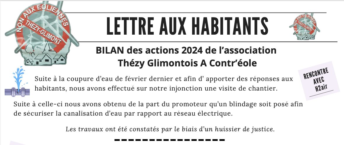 Lettre janvier 2025